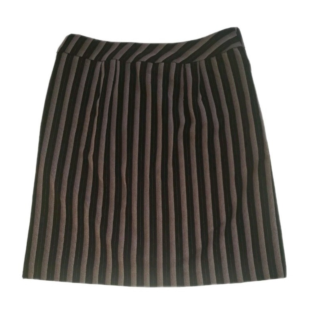 Ann Taylor Loft Pencil‎ Skirt Career Mauve Purple Black Striped Women's Size 2